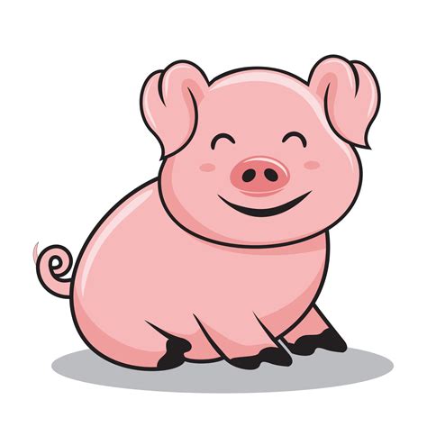 Note that pigs are cloven-hoofed, like cows, sheep, and goats. Each foot has two main two hooves that the pig walks on and then two additional dewclaws on the sides. You can also take Braun’s approach and draw a cartoon pig without detailing the hooves. For a more realistic pig, represent the musculature with lines inside the body. 